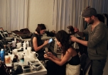 Olga Kurylenko backstage