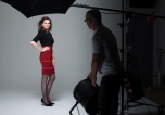 Geena Davis Backstage